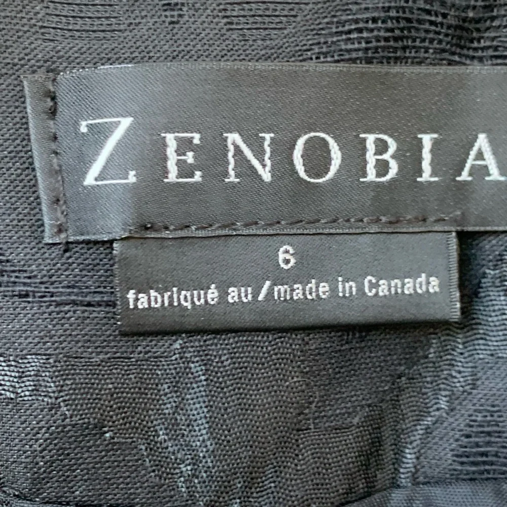 ZENOBIA Women’s Black Textured Print Lined Jacket Blazer